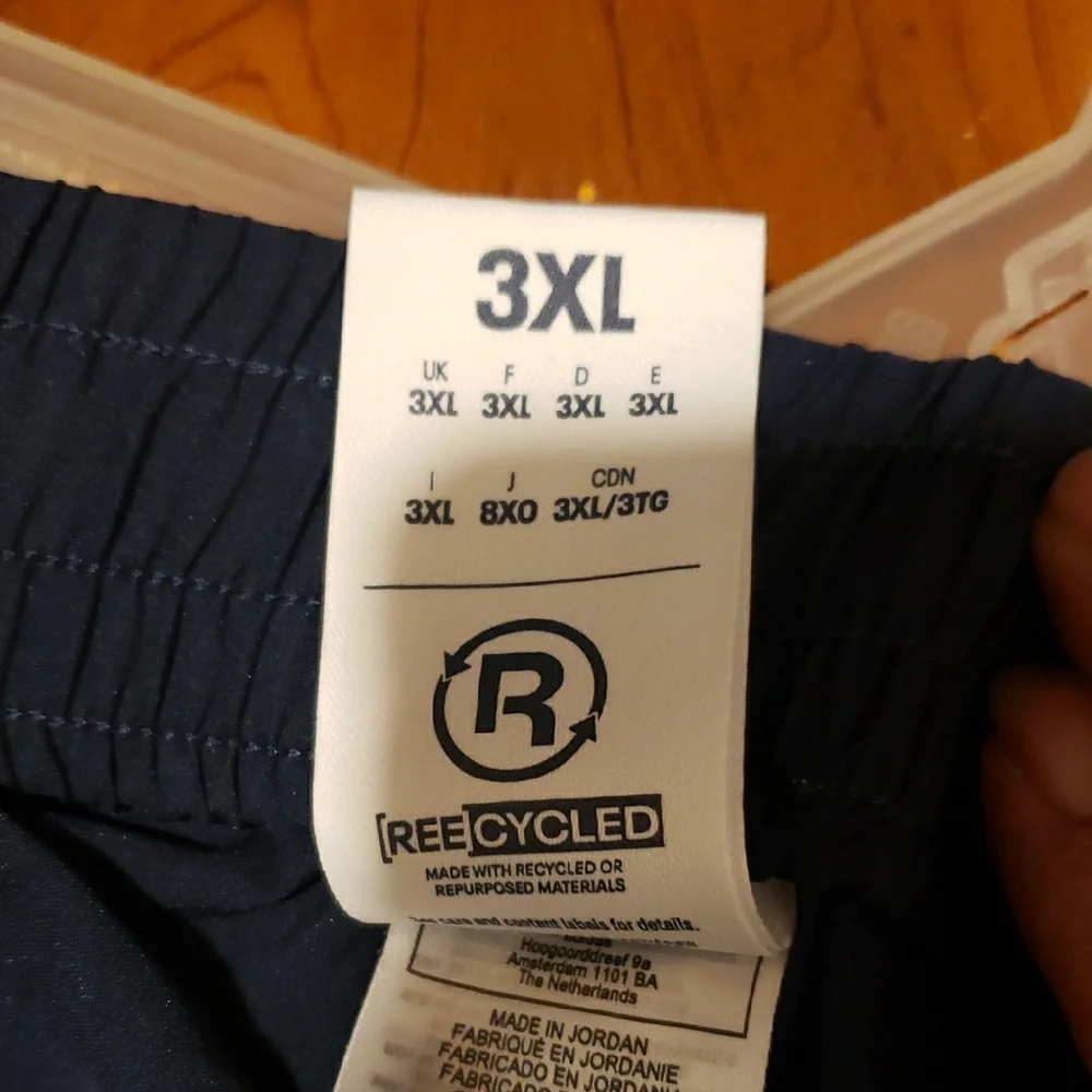 Reebok Men's Dark Blue Athletic Shorts,zise 3XL - Picture 2 of 4